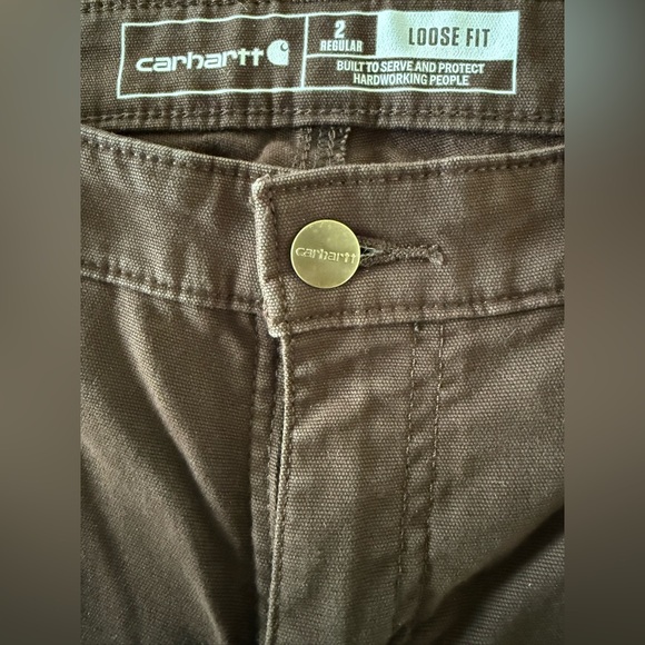 Carhartt Women's Rugged Flex Work Pants Size 2 Dark Brown - Picture 3 of 7